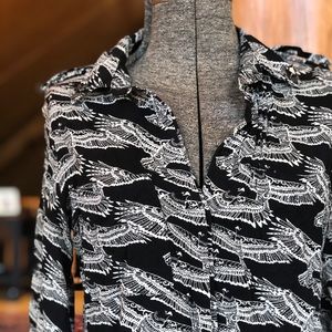 Printed blouse with pocket